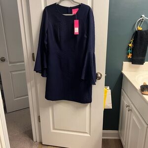 Lilly Pulitzer Navy Textured Dress